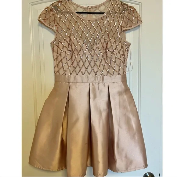 green emerald velvet dress Rose Gold Sequin Short Dress With Dolman Sleeves main image 0